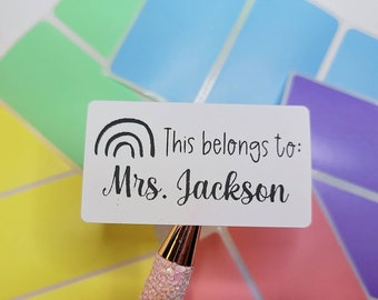Teacher Book Labels | Teacher Supplies Labels | Teacher Gifts | Book Labels | Personalized Name Labels | Classroom Decor
