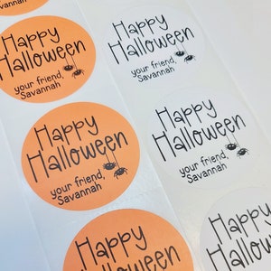 Trick or Treat Bag Stickers | Halloween Labels | Custom Halloween Stickers | Halloween Sticker | Personalized Halloween Candy Label