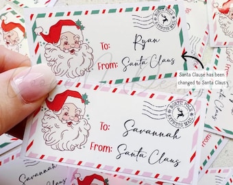 From Santa Claus Christmas Gift Tags, Special Delivery Present Sticker, From Santa Stickers, Christmas Gift Sticker ,Kids Christmas Stickers