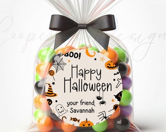 Custom Halloween Stickers | Halloween Stickers | Trick or Treat Stickers | Happy Halloween Labels | Treat Bag Stickers | Halloween Tags