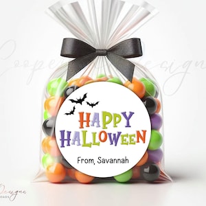 Custom Halloween Stickers | Halloween Stickers | Trick or Treat Stickers | Happy Halloween Labels | Treat Bag Stickers | Halloween Tags