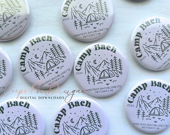 Camp Bachelorette Button, Mountains & Mimosas, Custom Bach Party Favors