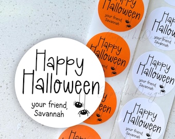 Custom Halloween Stickers | Halloween Stickers | Trick or Treat Stickers | Happy Halloween Labels | Treat Bag Stickers | Halloween Tags
