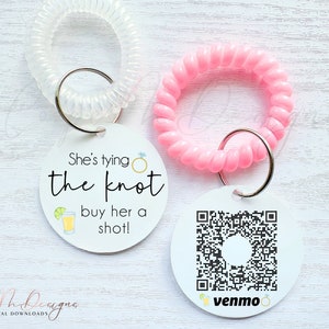 Buy The Bride a Drink, Venmo Bachelorette Bracelet, Customized QR Bracelet, Buy the Bride a Shot, Bachelorette Party Favors, Venmo the Bride