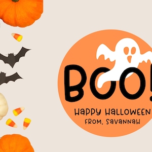 Custom Halloween Stickers | Halloween Stickers | Trick or Treat Stickers | Happy Halloween Labels | Treat Bag Stickers | Halloween Tags