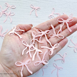Pink Bow Confetti, She's Tying the Knot, Coquette, Bridal Shower, Bachelorette, Girly