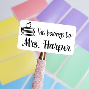 This Belongs To Labels | Teacher Labels | Teacher Book Labels | Teacher Name Stickers | Teacher Gifts | School supplies labels
