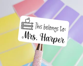 This Belongs To Labels | Teacher Labels | Teacher Book Labels | Teacher Name Stickers | Teacher Gifts | School supplies labels