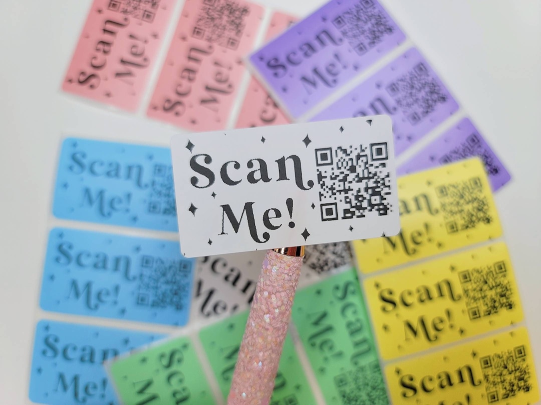 Scan Me QR Code Sticker Thermal Printer Label Small Business Sticker