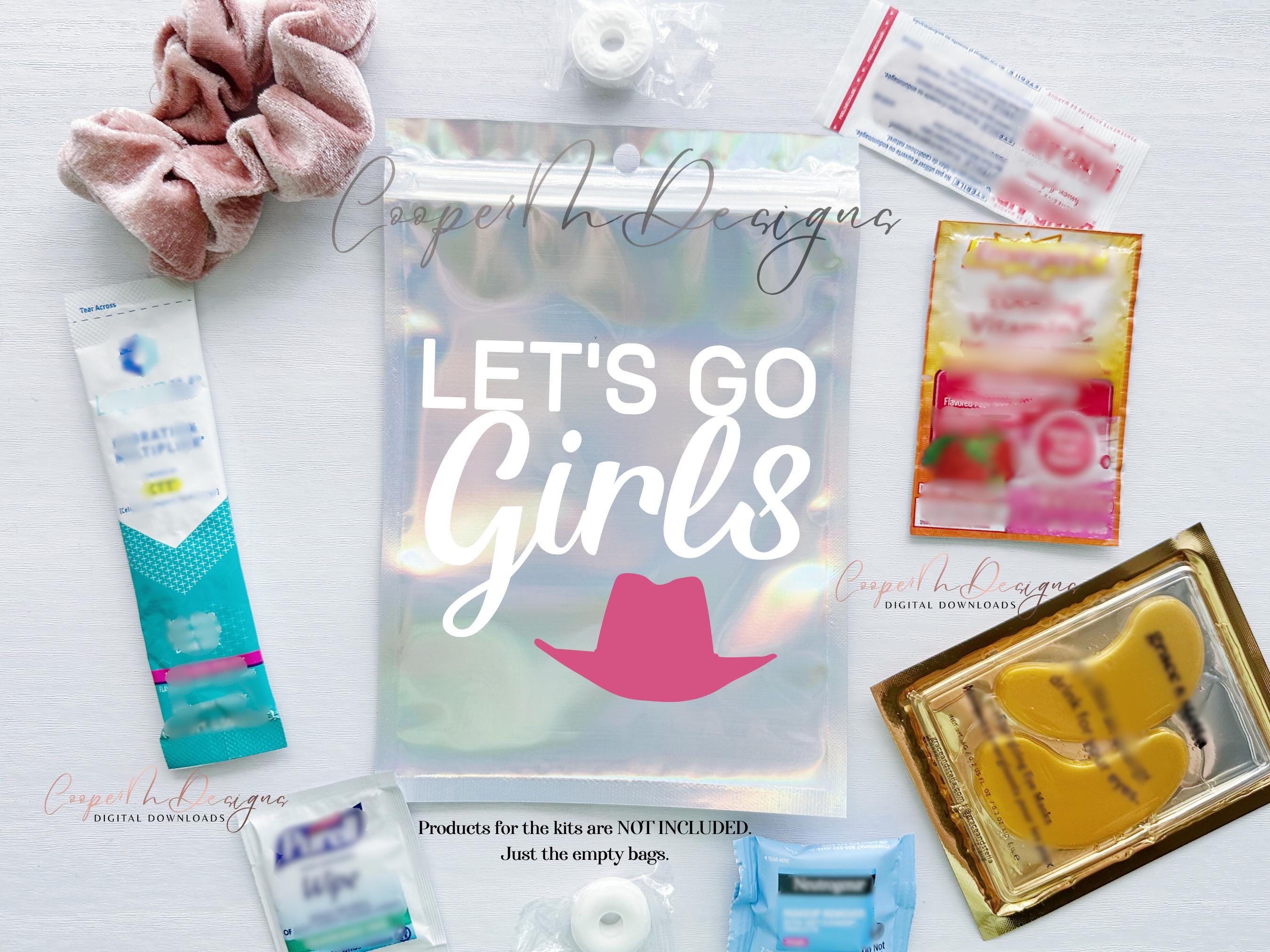 Let’s Go Girls Western Nashville Theme Hangover Kit, For Your Nashty Hangover Kit, Nashville Favor, Nash Bash, Nashville Recovery Kit