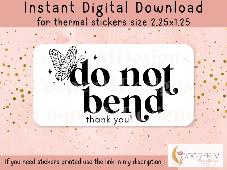 Do Not Bend Stickers Cute Packaging Stickers Stickers for - Etsy