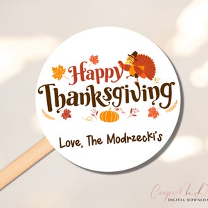 Happy Thanksgiving Stickers, Thanksgiving Favor Stickers, Thanksgiving Treat Bags, Teacher Thanksgiving Stickers, Personalized Stickers