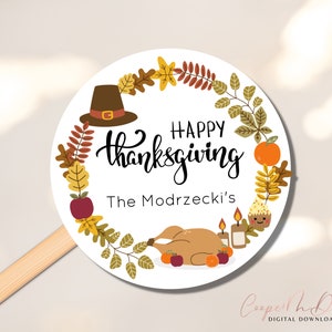 Happy Thanksgiving Stickers, Thanksgiving Favor Stickers, Thanksgiving Treat Bags, Teacher Thanksgiving Stickers, Personalized Stickers