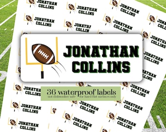Football Personalized Name Labels,  Back to School Stickers, Preschool Name Labels, School Supply Notebook Stickers, Kids Name Sticker