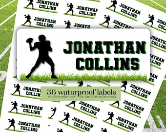 Football Personalized Name Labels,  Back to School Stickers, Preschool Name Labels, School Supply Notebook Stickers, Kids Name Sticker