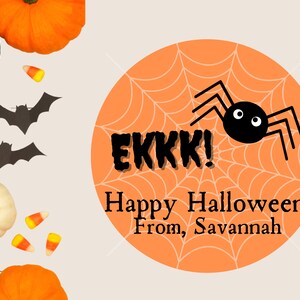 Custom Halloween Stickers | Halloween Stickers | Trick or Treat Stickers | Happy Halloween Labels | Treat Bag Stickers | Halloween Tags