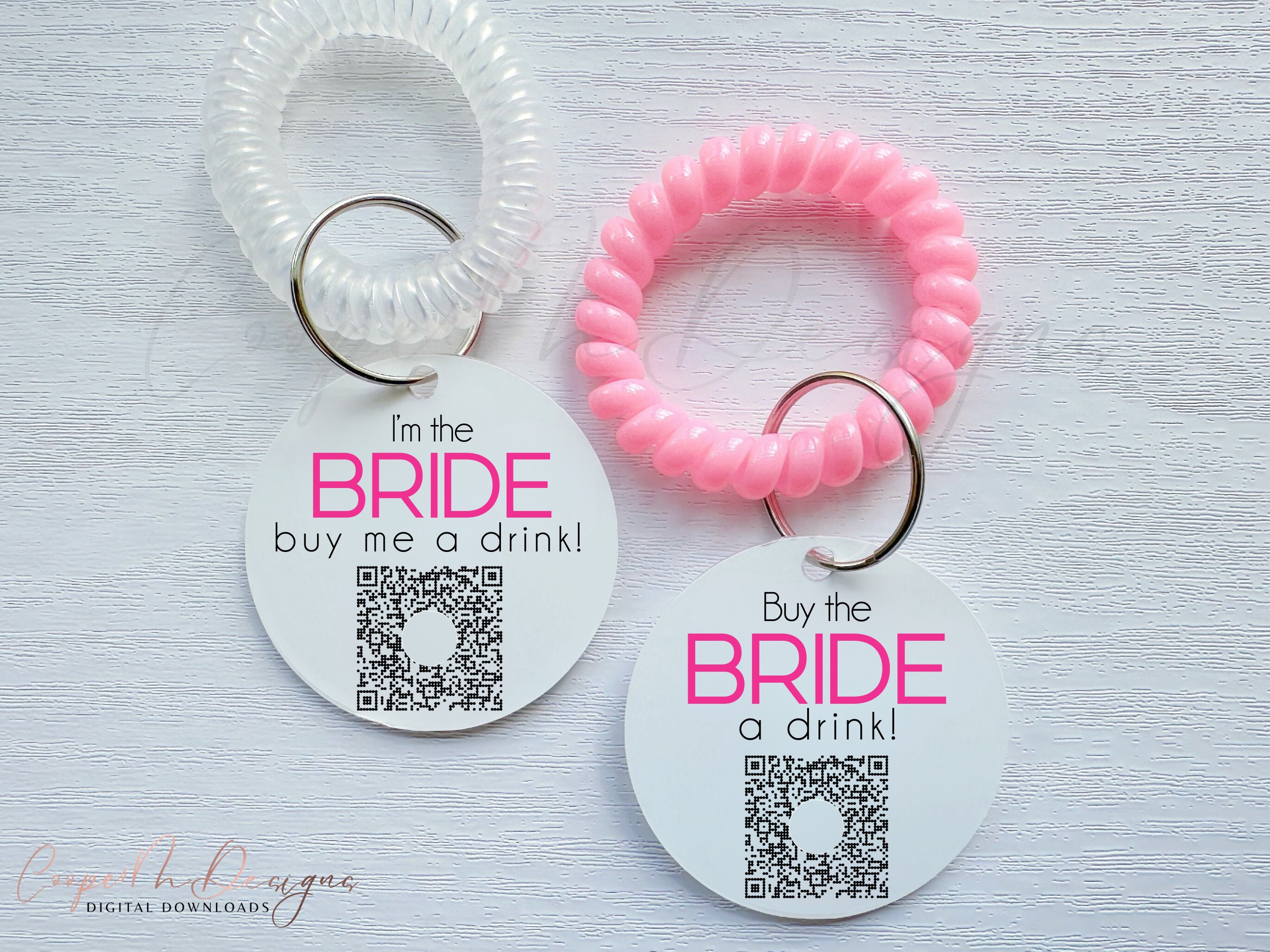 Buy The Bride a Drink, Venmo Bachelorette Bracelet, Customized QR Bracelet, Buy the Bride a Shot, Bachelorette Party Favors, Venmo the Bride