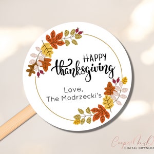 Happy Thanksgiving Stickers, Thanksgiving Favor Stickers, Thanksgiving Treat Bags, Teacher Thanksgiving Stickers, Personalized Stickers