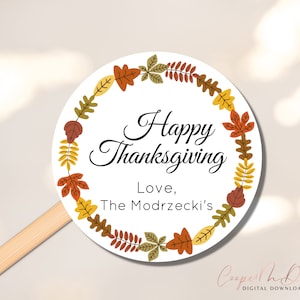 Happy Thanksgiving Stickers, Thanksgiving Favor Stickers, Thanksgiving Treat Bags, Teacher Thanksgiving Stickers, Personalized Stickers