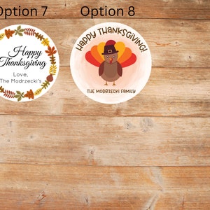 Happy Thanksgiving Stickers, Thanksgiving Favor Stickers, Thanksgiving Treat Bags, Teacher Thanksgiving Stickers, Personalized Stickers Bild 3