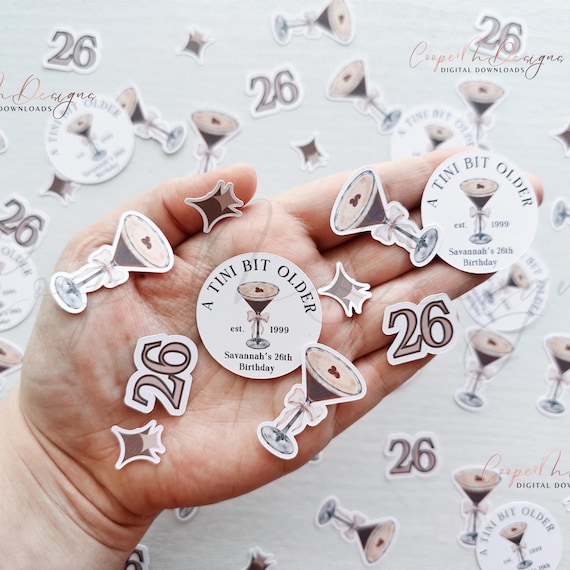 A Tini Bit Older Confetti Martini Confetti, Espresso Martini Birthday,Dirty 30 Confetti,Martini Birthday, Espresso Martini Decor, Tini