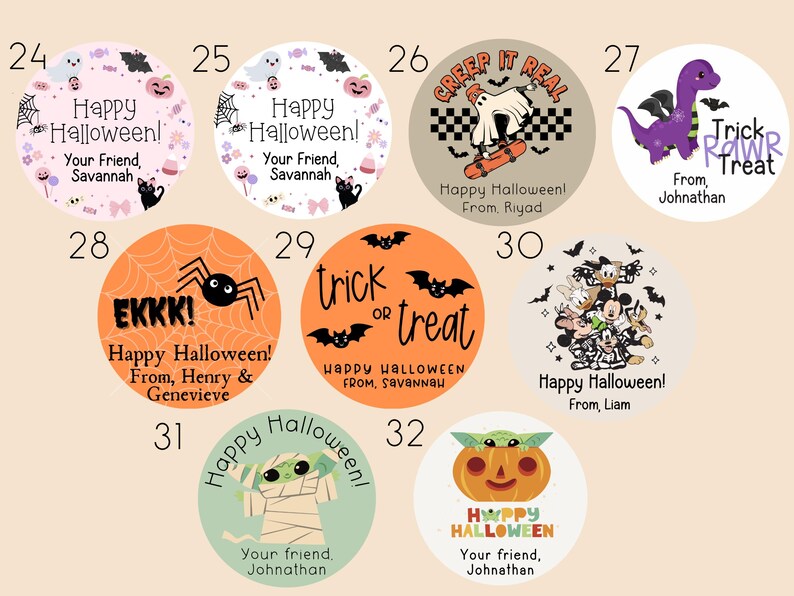 Halloween Stickers, Kids Halloween Stickers, Halloween Party Favors