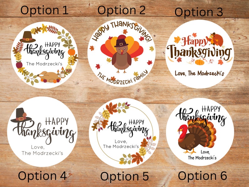 Happy Thanksgiving Stickers, Thanksgiving Favor Stickers, Thanksgiving Treat Bags, Teacher Thanksgiving Stickers, Personalized Stickers Bild 2