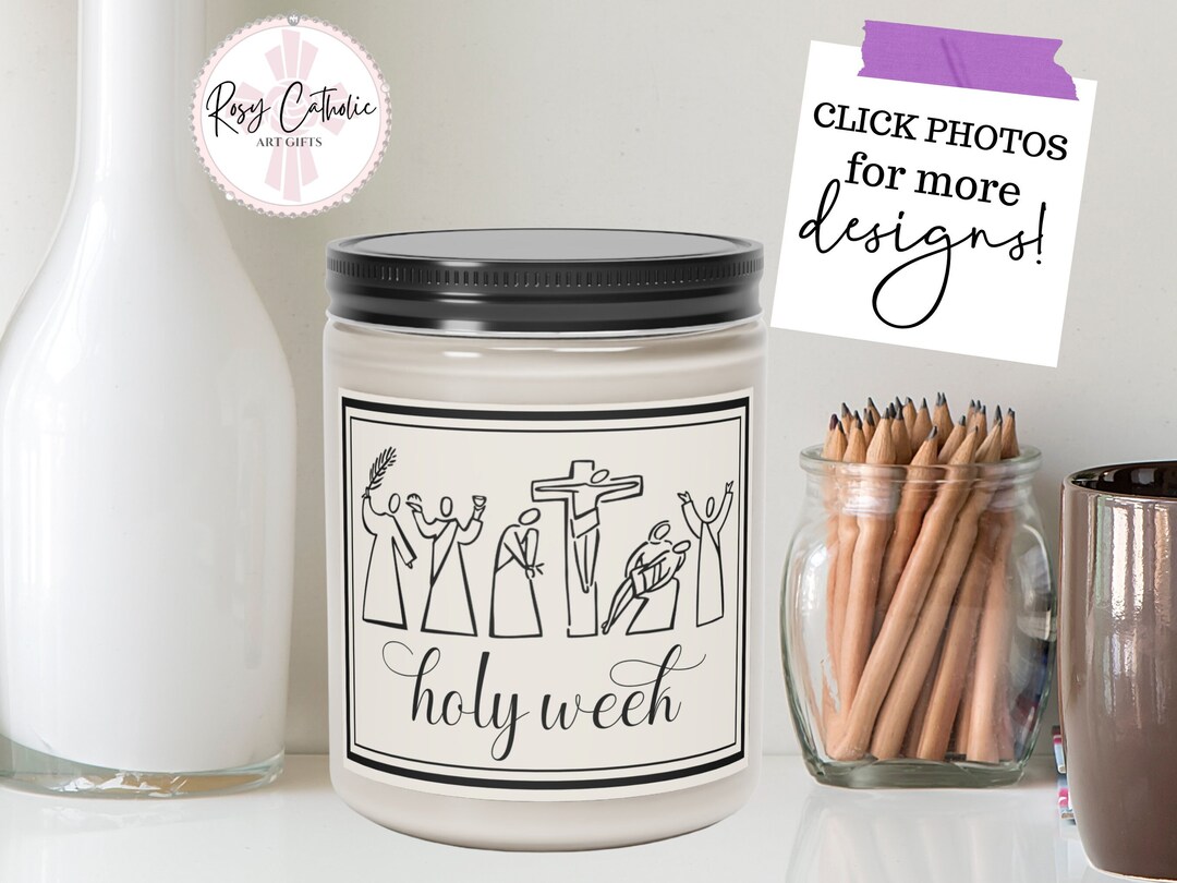 Holy Week, Easter Candle, Easter Gift, Easter Teacher Gift, Religious Easter Gift, Catholic