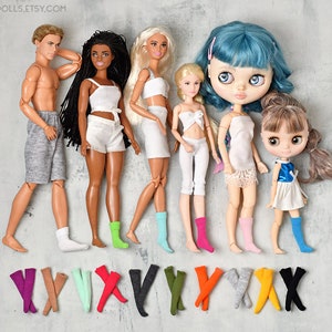 Handmade Doll SOCKS, 1/6 scale doll clothes