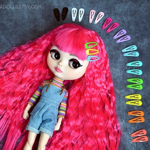 Miniature Doll HAIR CLIPS x2 for Blythe, Pullip accessories 3cm