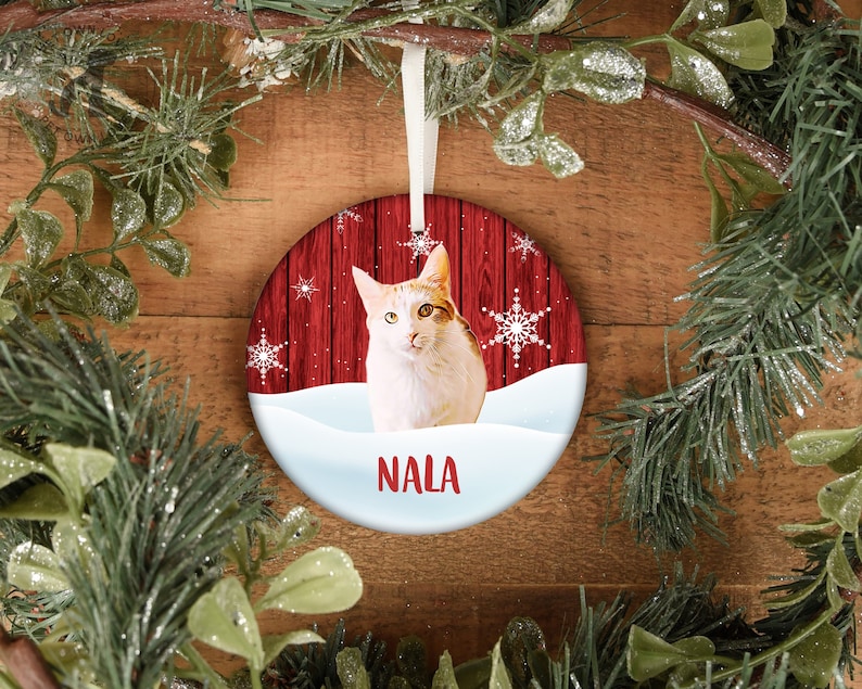 Custom Pet Ceramic Ornament  Custom Dog Ornament  Round Pet image 3