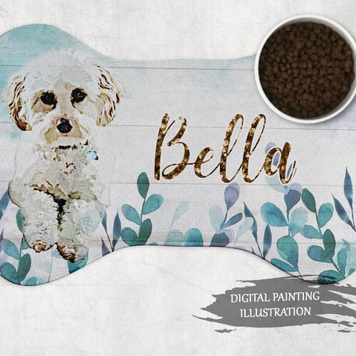 Custom Dog Mat Personalized Dog Portrait Placemat Custom Pet Etsy