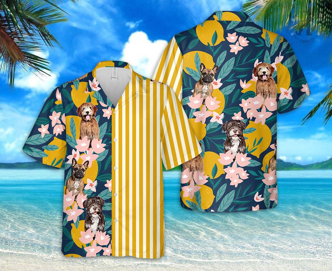 Custom Tropical Dog Hawaiian Shirt for Men, Perfect for Beach or