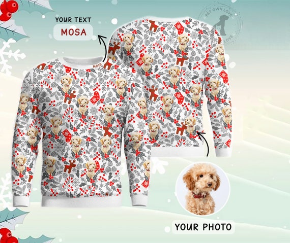 Custom Dog Sweatshirt Christmas Gift 