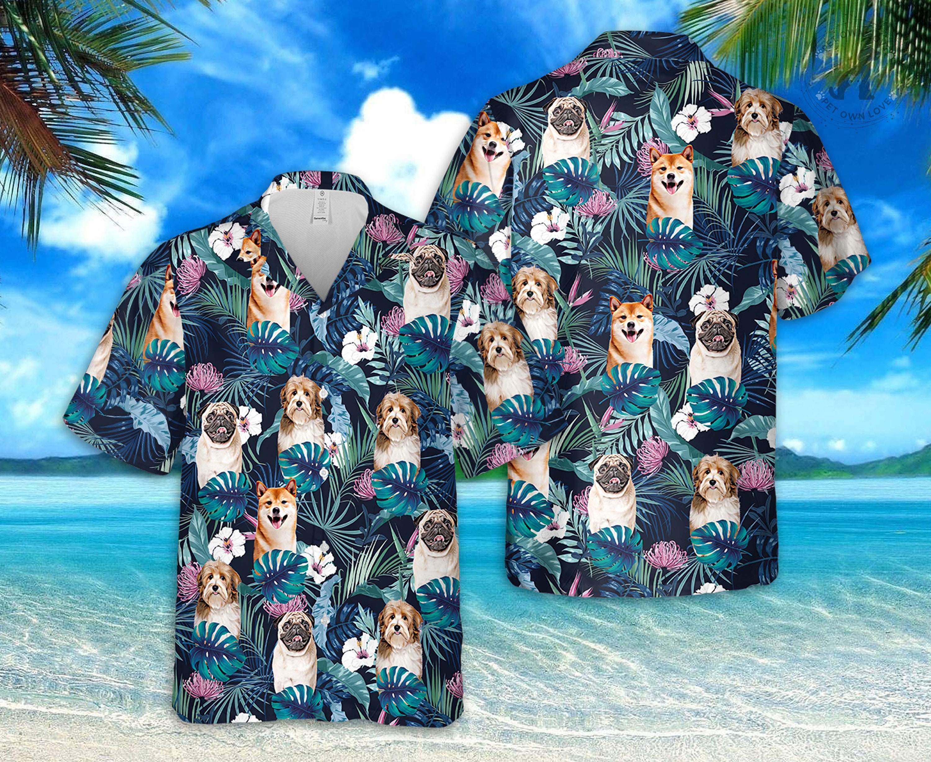 Pet Puppy Summer Shirt Hawaiian Style Small Dog Cat Pet Clothes Vest T  Shirt Beach Style for Puppy Chihuahua Ropa Perro Pug