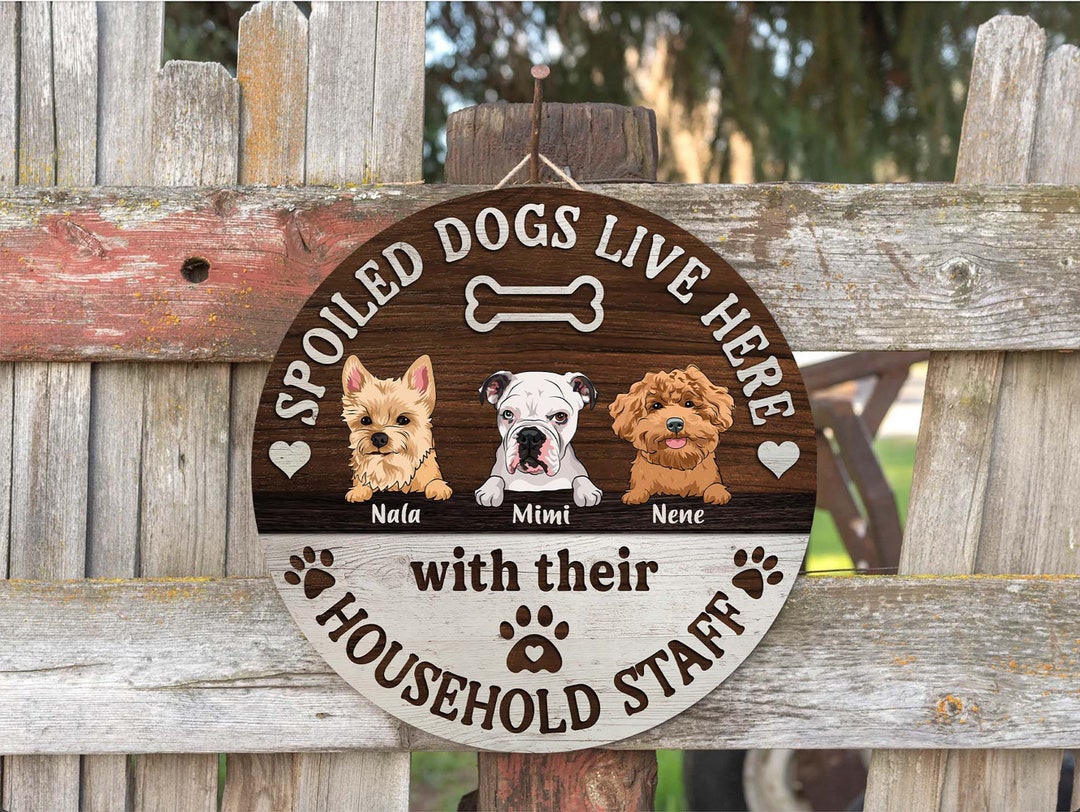 Personalized Dog Door Sign Custom Name Plaque Pet Lover Gift Etsy Canada