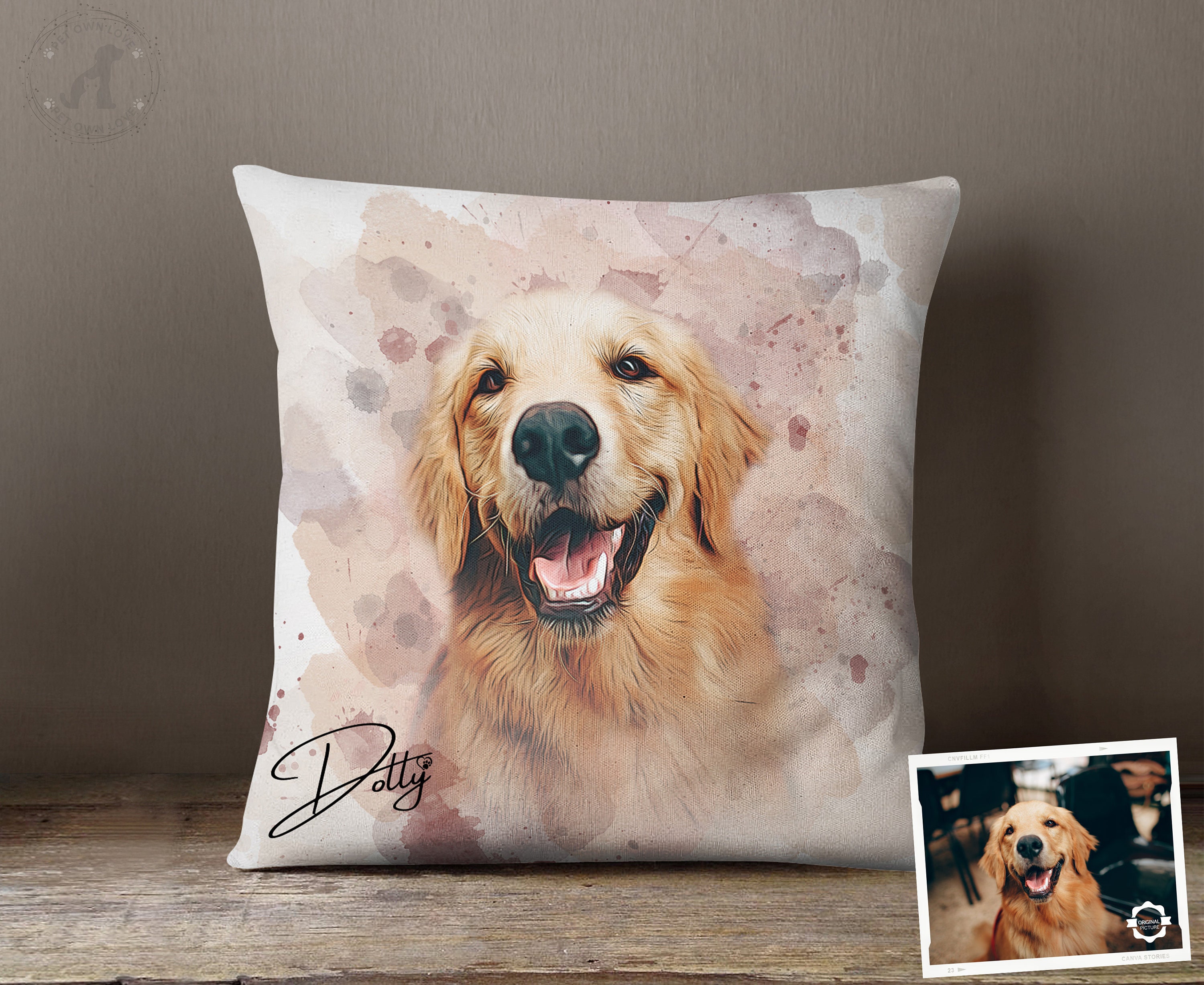 dog using pillow