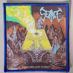 SEANCE "Forever Laid to Rest" Vävd Tyglapp - Blå Kant