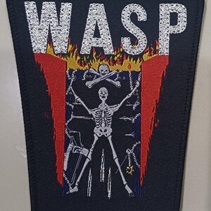 W.A.S.P. "first album" Woven Patch gram   LA Heavy Metal hard rock