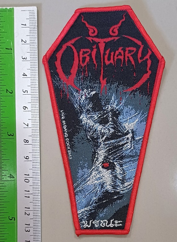 OBITUARY “tour 2013” Woven Official Patch Dead Stock, Limited