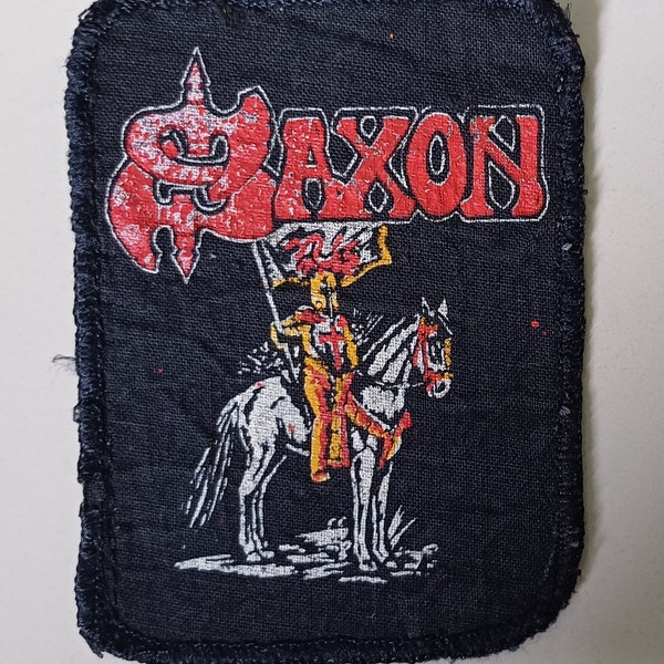 SAXON Used Vintage Old 80s Patch nwobhm glam heavy metal hard rock punk patch