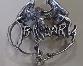 Rare OBITUARY original vintage metal Pin dead stock badge official 90s copyright death metal