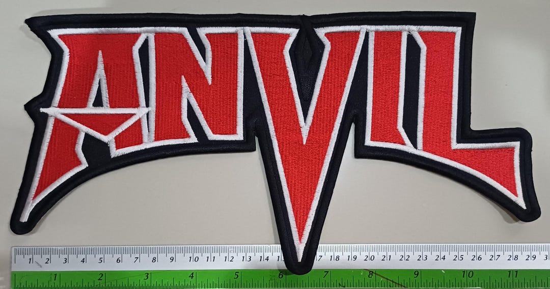 ANVIL Big Logo Back Shape Embroidered Patch Backpatch Speed Heavy Metal ...
