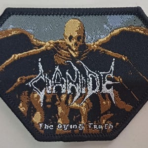 CIANIDE &quot;the dying truth&quot; woven patch old school death doom metal brutal limited