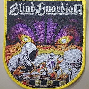 BLIND GUARDIAN Woven Patch - Yellow border german power speed metal melodic limited