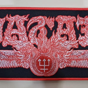WATAIN "logo" Woven Patch - Super Big Strip, thrash speed