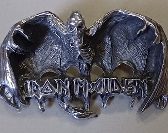 Rare IRON MAIDEN original vintage metal Pin dead stock badge official 90s copyright 1992 nwobhm hard rock