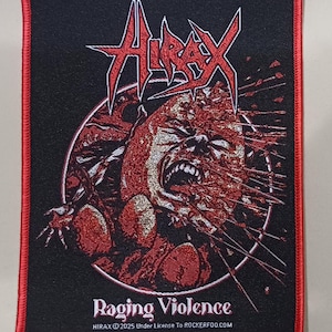 HIRAX "Raging Violence" Limited Woven Patch speed thrash metal