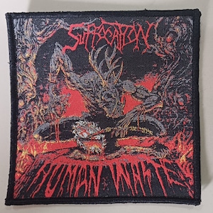 SUFFOCATION “human waste” woven Patch dead stock, brutal doom death metal limited