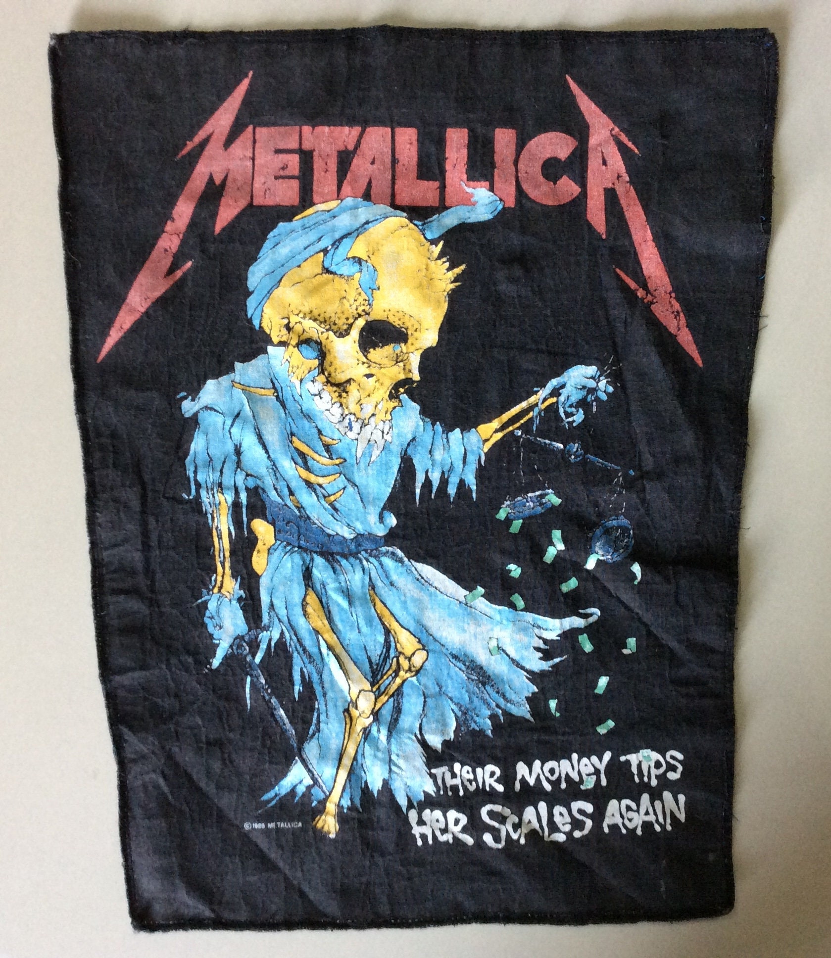 metallica vintage back patch
